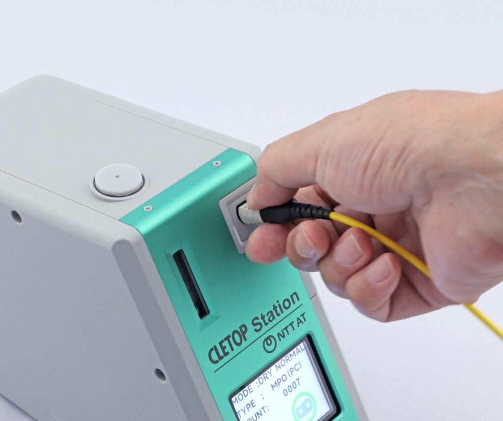 NTT-AT’s automatic fiber optic cleaner CLETOP Station available from AMS Technologies