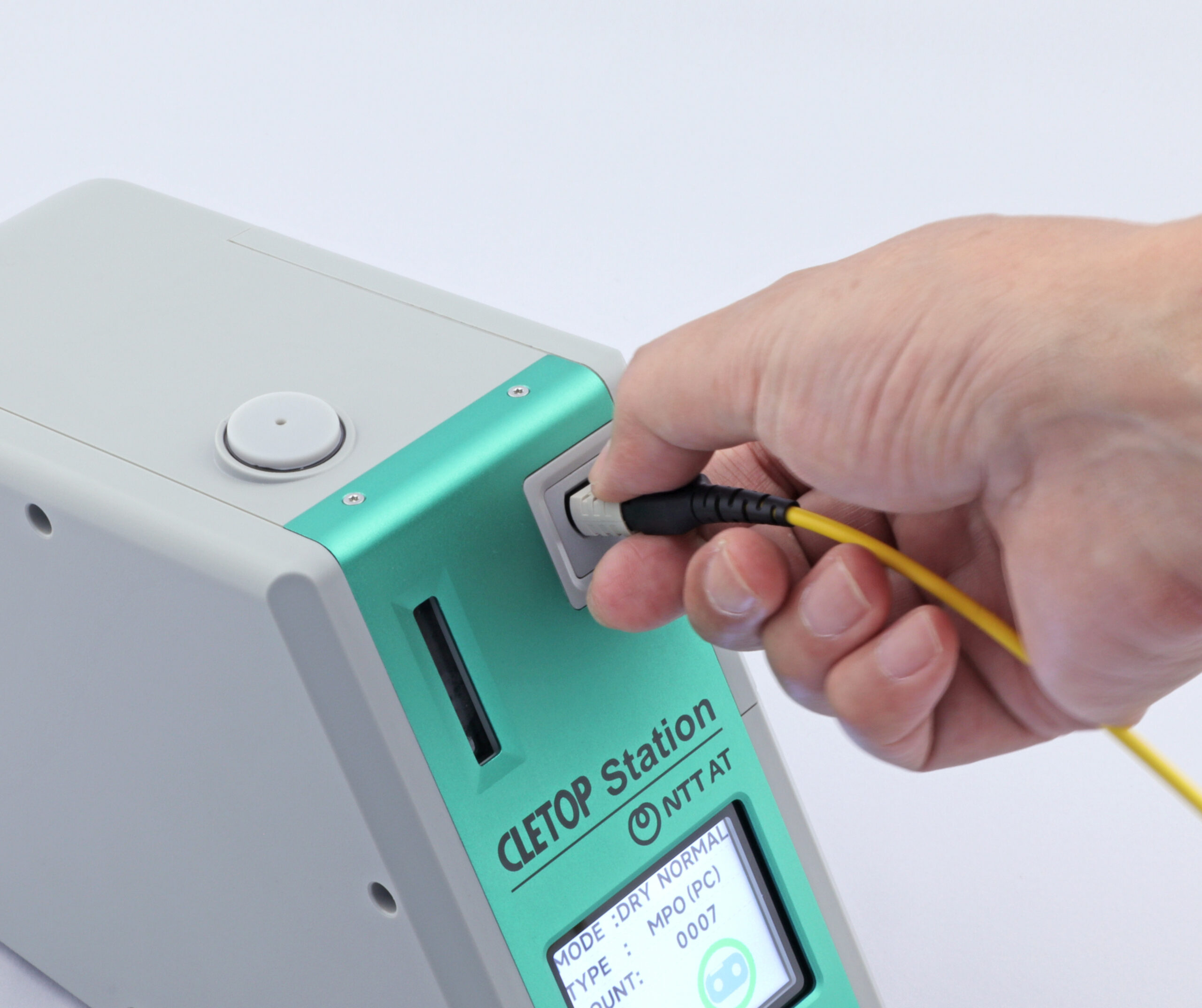 NTT-AT’s automatic fiber optic cleaner CLETOP Station available from AMS Technologies
